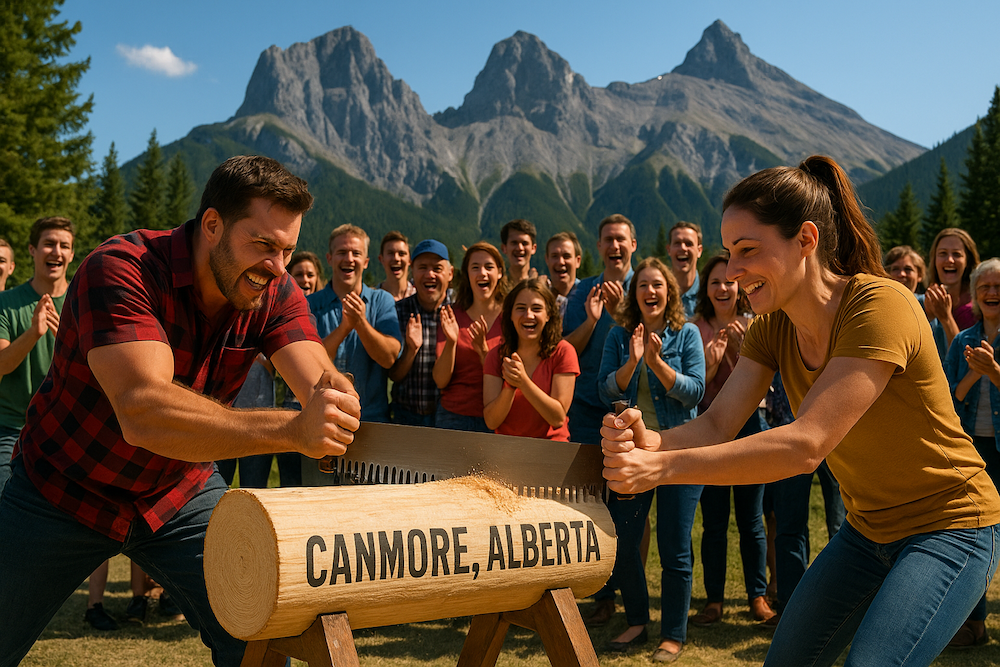 Scenic Sawing Challenge in Canmore